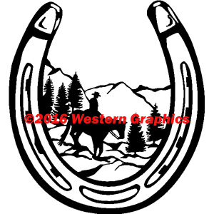 Trail Rider with Horseshoe - Style #110SHOE