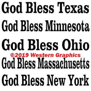 God Bless (Your State) Style #680