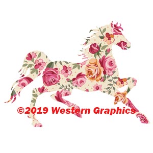 Floral Print Horse Style #2043
